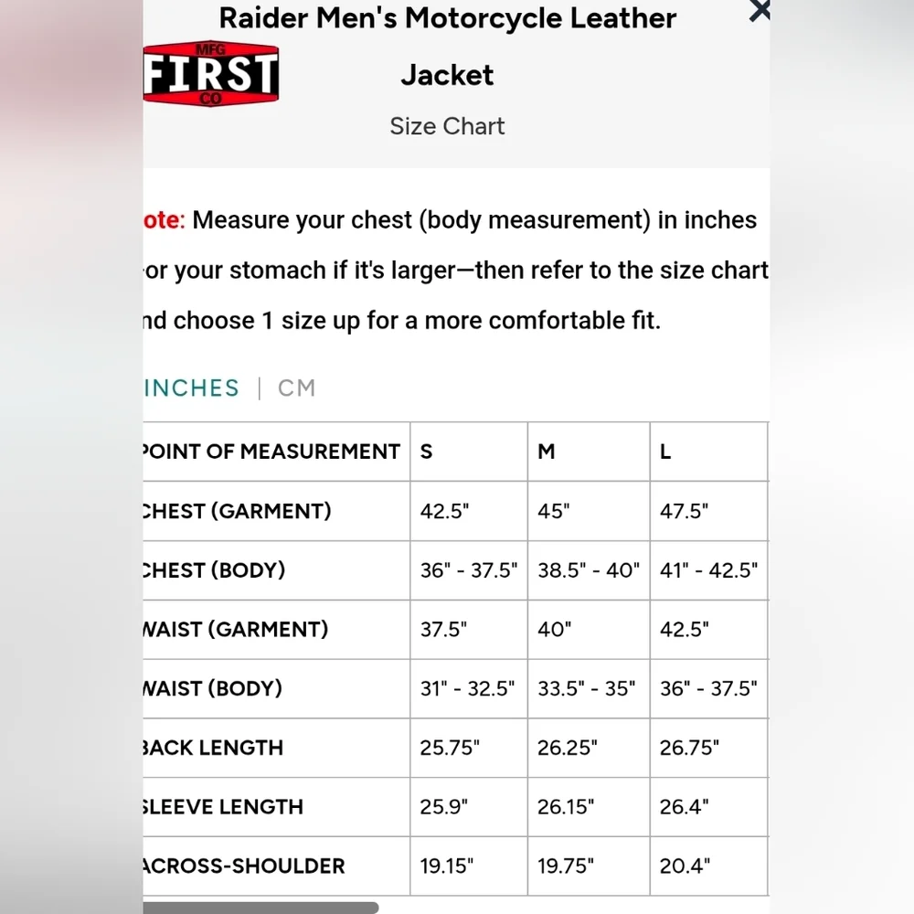 First Mfg Co FIM263 | Raider - Men's Motorcycle Leather Jacket NWT - Picture 7 of 12